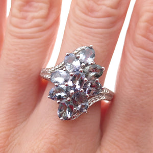 Chuck Clemency 925 Sterling Silver Real Oval-Cut Iolite Ring Size 8.25