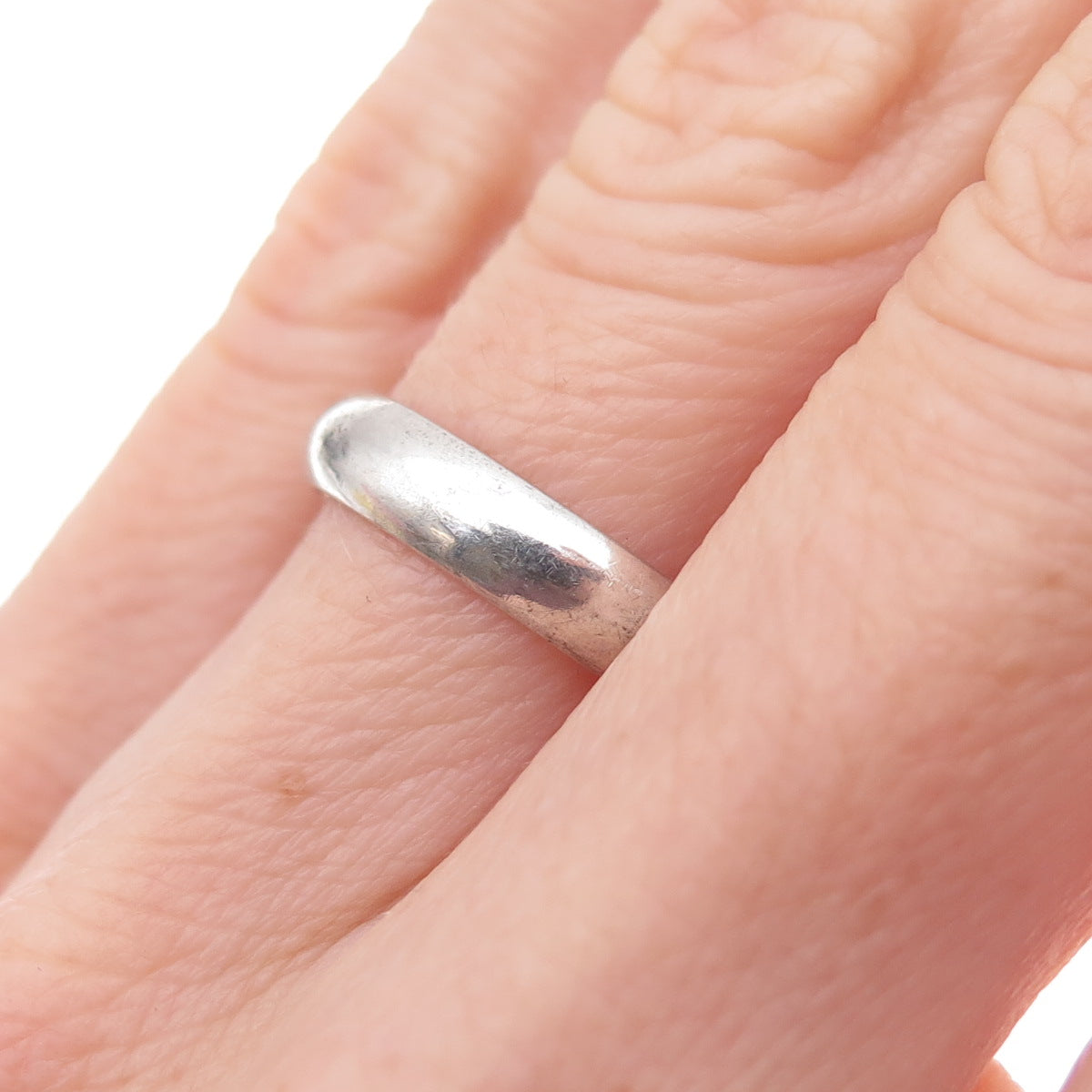 Waldeck 925 Sterling Silver Vintage Classic Wedding Band Ring Size 6