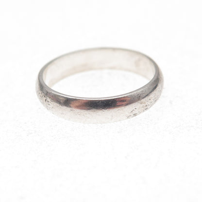 Waldeck 925 Sterling Silver Vintage Classic Wedding Band Ring Size 6