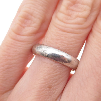 Waldeck 925 Sterling Silver Vintage Classic Wedding Band Ring Size 6