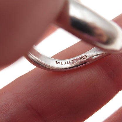 Mejuri 925 Sterling Silver Wavy Band Ring Size 6