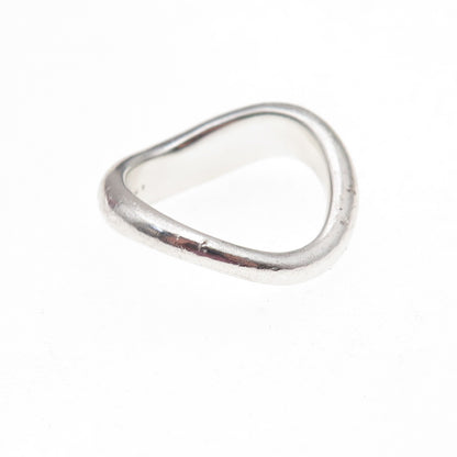 Mejuri 925 Sterling Silver Wavy Band Ring Size 6