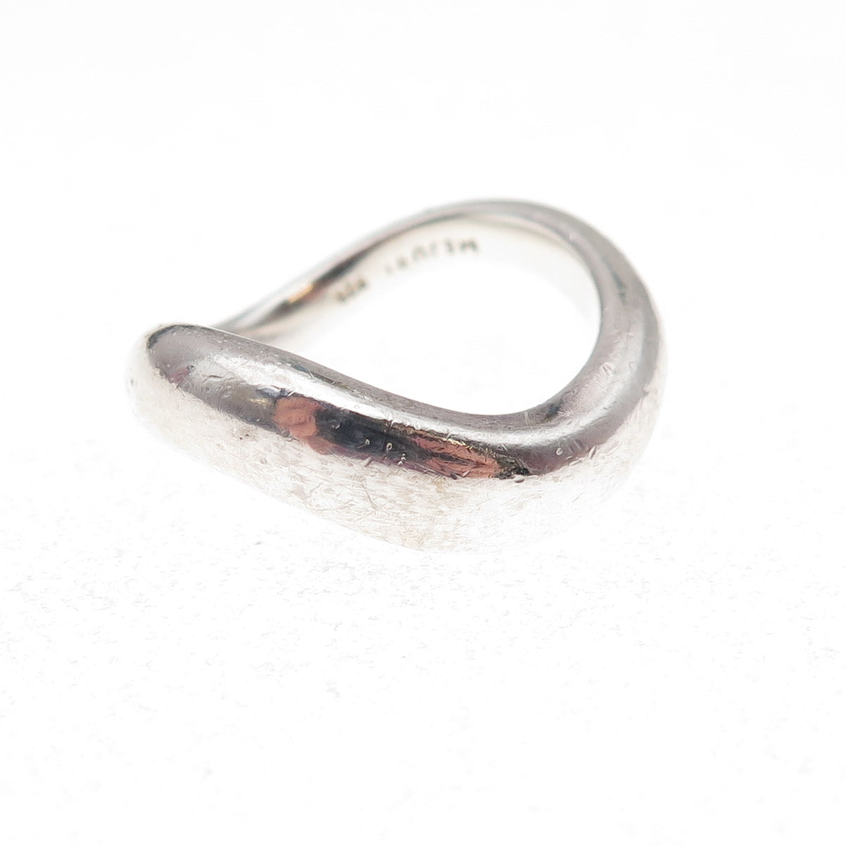 Mejuri 925 Sterling Silver Wavy Band Ring Size 6