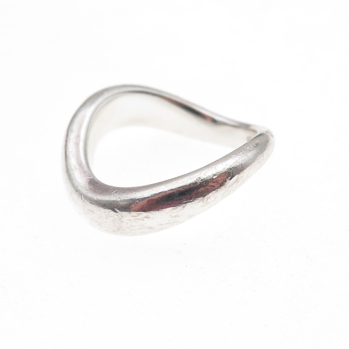 Mejuri 925 Sterling Silver Wavy Band Ring Size 6