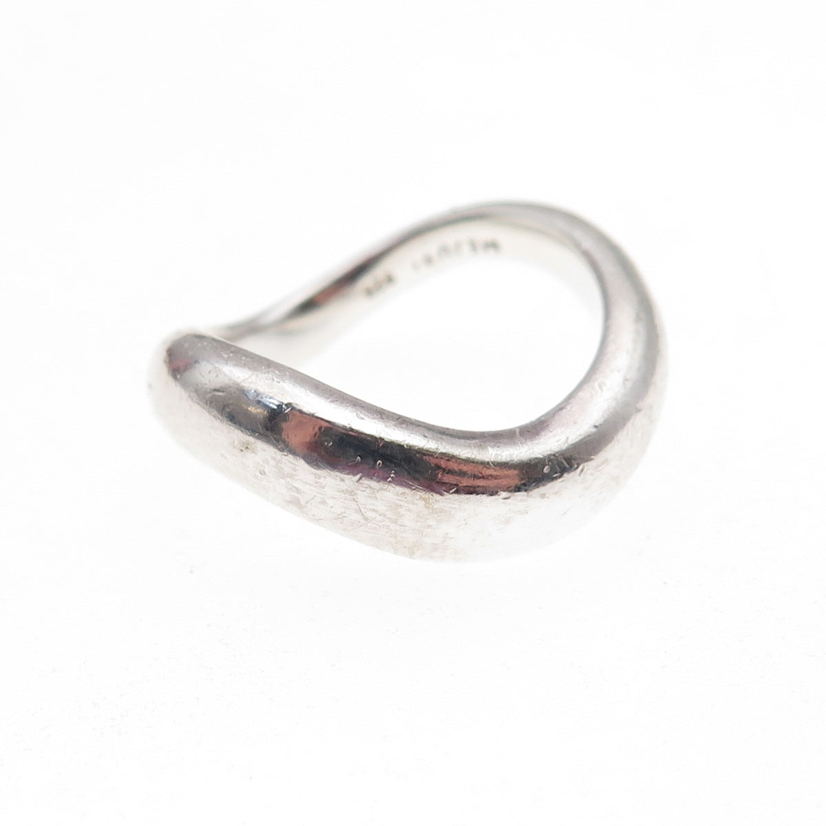 Mejuri 925 Sterling Silver Wavy Band Ring Size 6