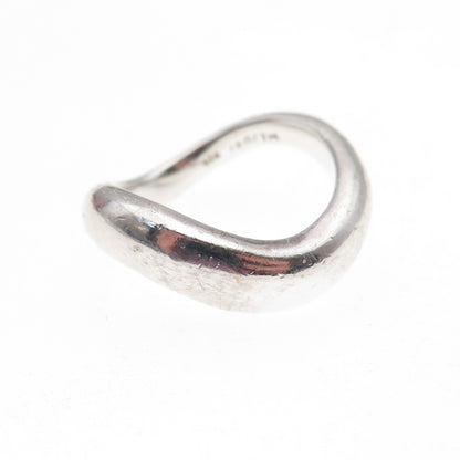 Mejuri 925 Sterling Silver Wavy Band Ring Size 6