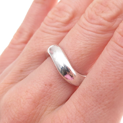 Mejuri 925 Sterling Silver Wavy Band Ring Size 6