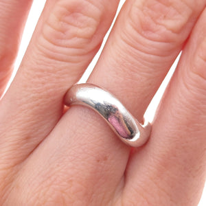 Mejuri 925 Sterling Silver Wavy Band Ring Size 6