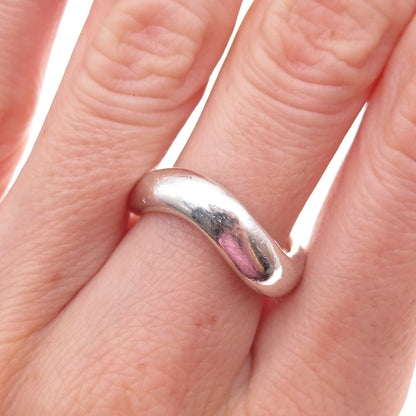 Mejuri 925 Sterling Silver Wavy Band Ring Size 6