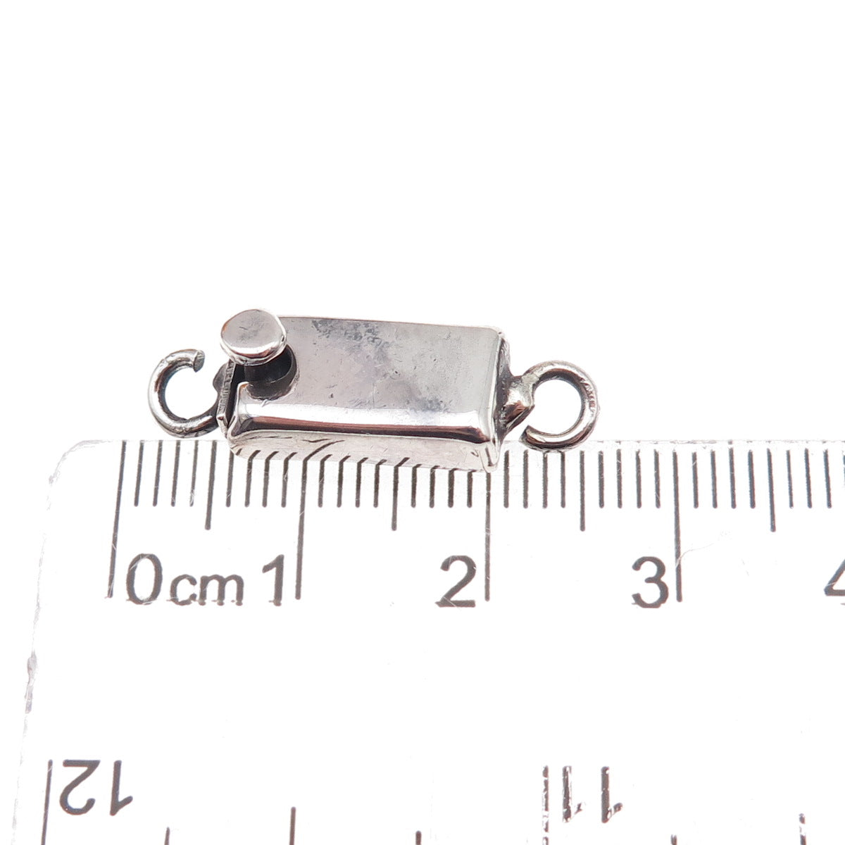 925 Sterling Silver Vintage Mexico Bracelet / Necklace Box Lock Clasp