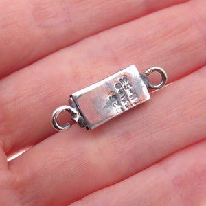 925 Sterling Silver Vintage Mexico Bracelet / Necklace Box Lock Clasp