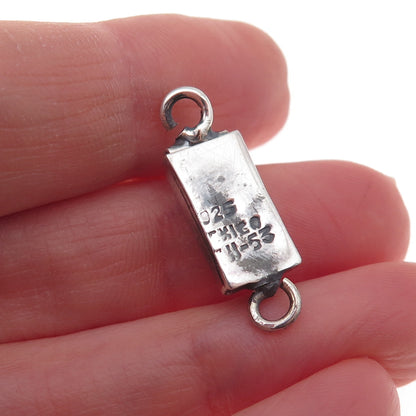 925 Sterling Silver Vintage Mexico Bracelet / Necklace Box Lock Clasp
