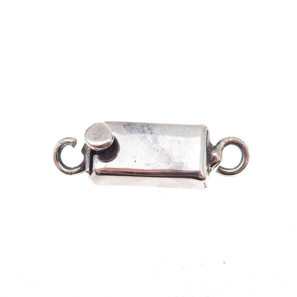 925 Sterling Silver Vintage Mexico Bracelet / Necklace Box Lock Clasp
