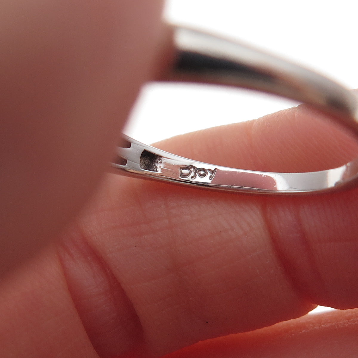 D'Joy 925 Sterling Silver Real Round-Cut Cognac Diamond Ring Size 11