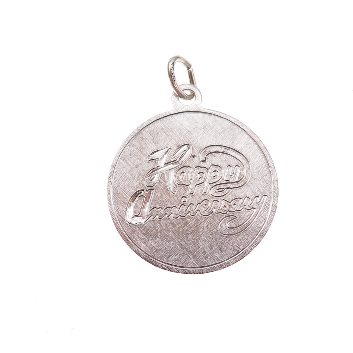 Griffith & Sons 925 Sterling Silver Vintage Happy Anniversary Charm Pendant