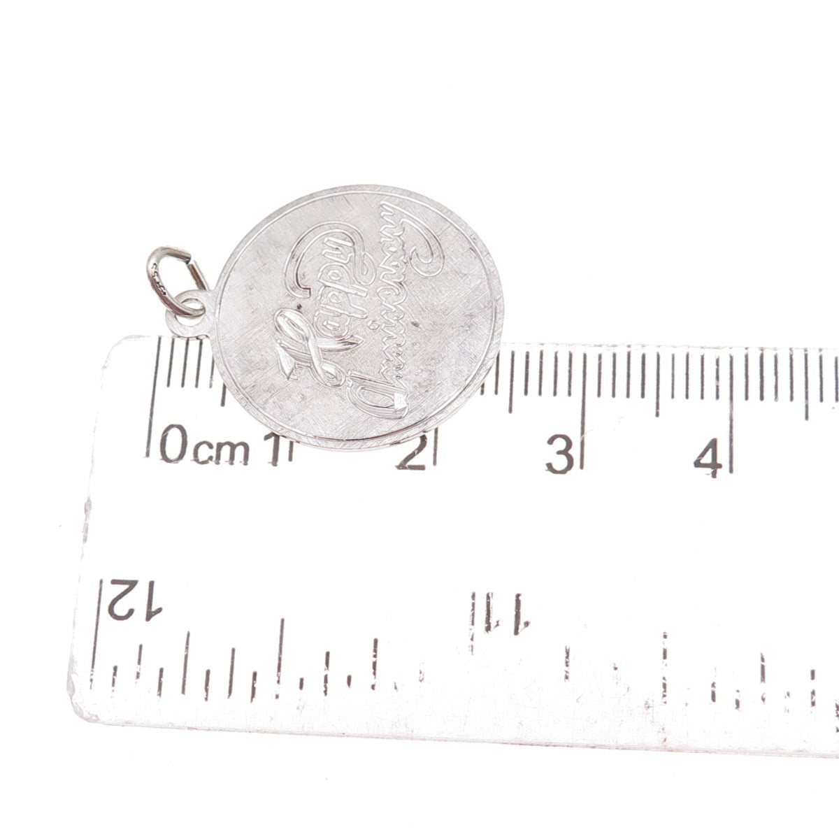 Griffith & Sons 925 Sterling Silver Vintage Happy Anniversary Charm Pendant