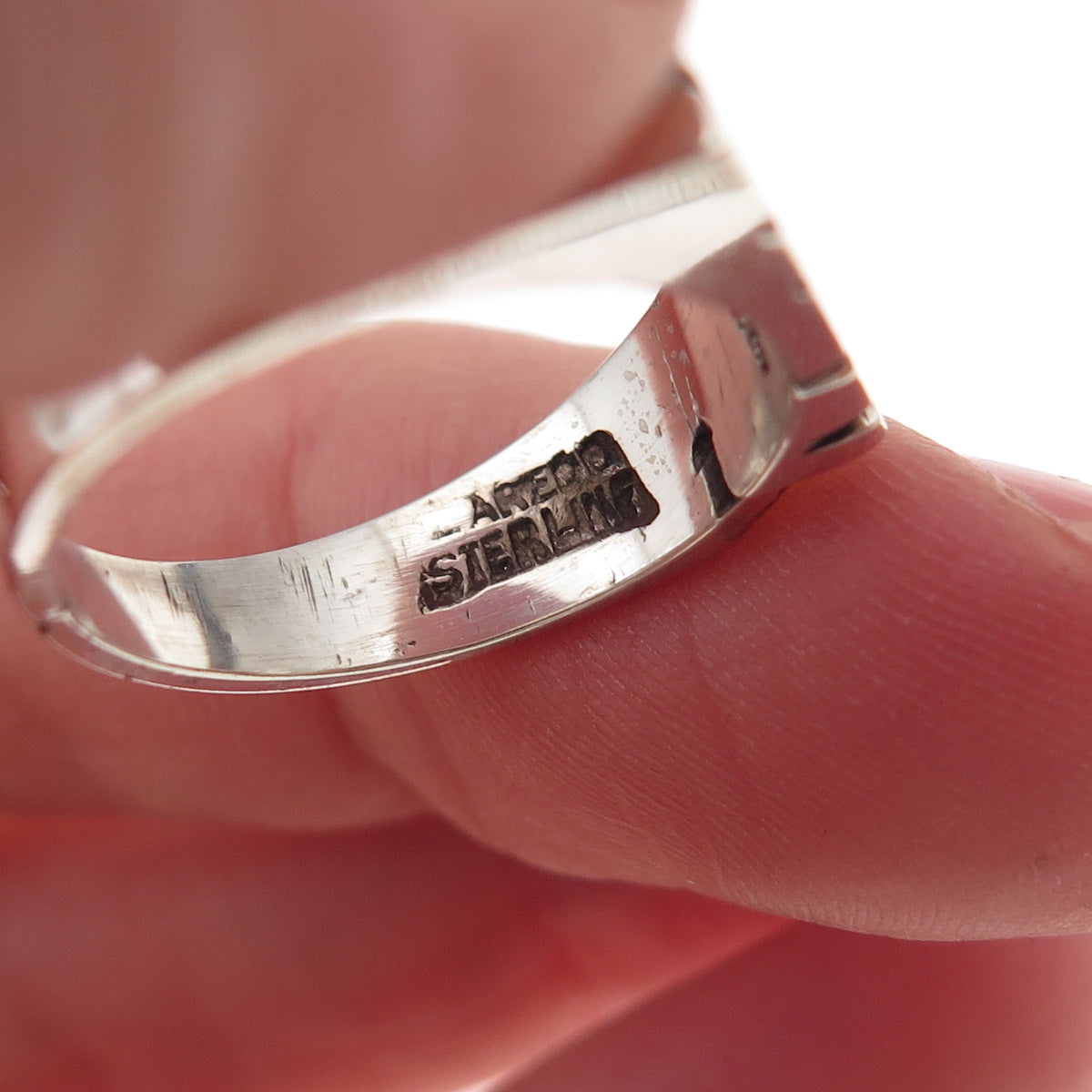Laredo 925 Sterling Silver Vintage Josie Name Oxidized Ring Size 6.5