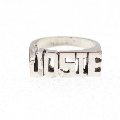 Laredo 925 Sterling Silver Vintage Josie Name Oxidized Ring Size 6.5