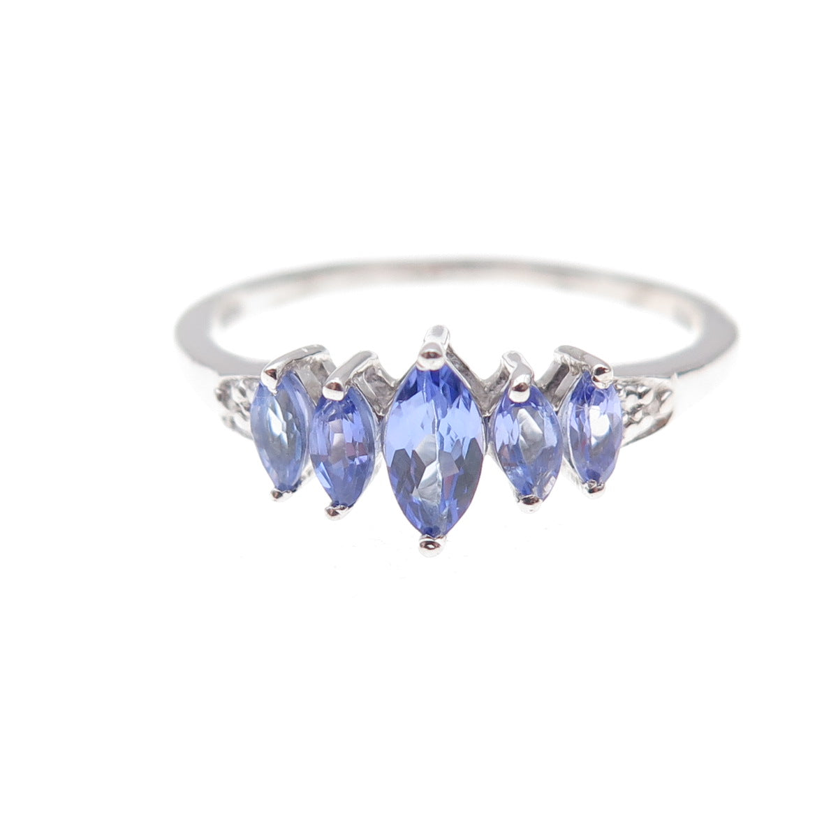 Chuck Clemency 925 Sterling Silver Real Diamond & Tanzanite Ring Size 8.25