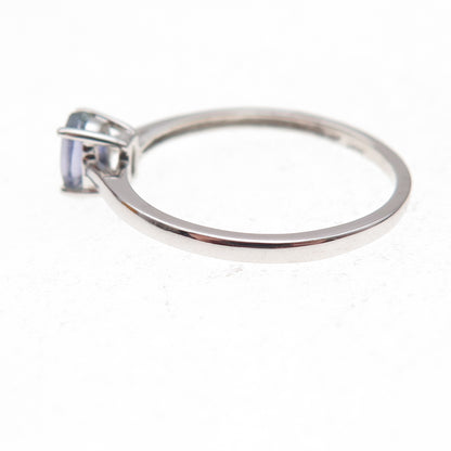 Chuck Clemency 925 Sterling Silver Real Oval-Cut Iolite Ring Size 8