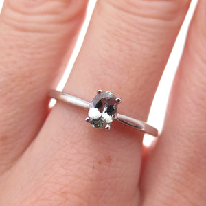 Chuck Clemency 925 Sterling Silver Real Oval-Cut Iolite Ring Size 8