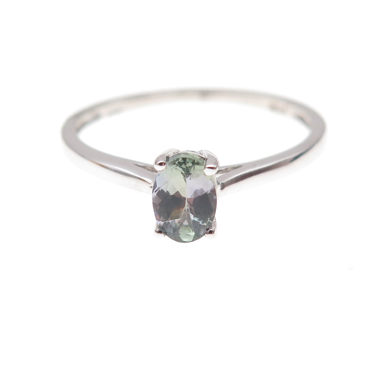 Chuck Clemency 925 Sterling Silver Real Oval-Cut Iolite Ring Size 8