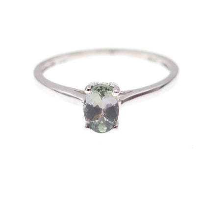 Chuck Clemency 925 Sterling Silver Real Oval-Cut Iolite Ring Size 8