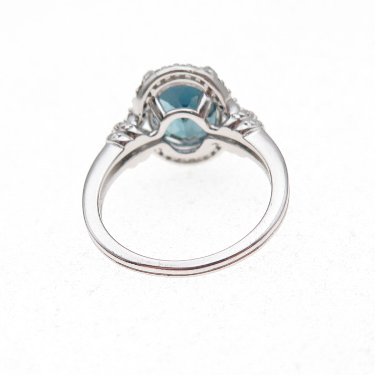 Colleen Lopez 925 Sterling Silver Real London Blue & White Topaz Ring Size 7