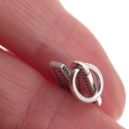 Pandora 925 Sterling Silver Round-Cut C Z Letter M Dangle Charm Pendant