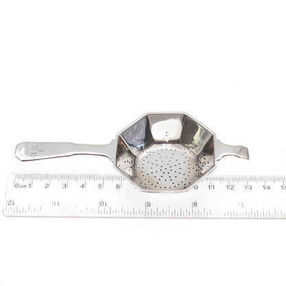 Tiffany & Co. Makers 925 Sterling Antique RHC Mono Over-The-Cup Tea Strainer