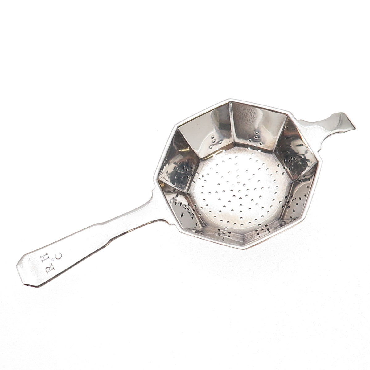 Tiffany & Co. Makers 925 Sterling Antique RHC Mono Over-The-Cup Tea Strainer
