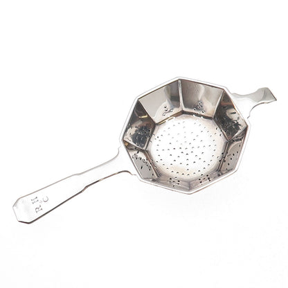 Tiffany & Co. Makers 925 Sterling Antique RHC Mono Over-The-Cup Tea Strainer
