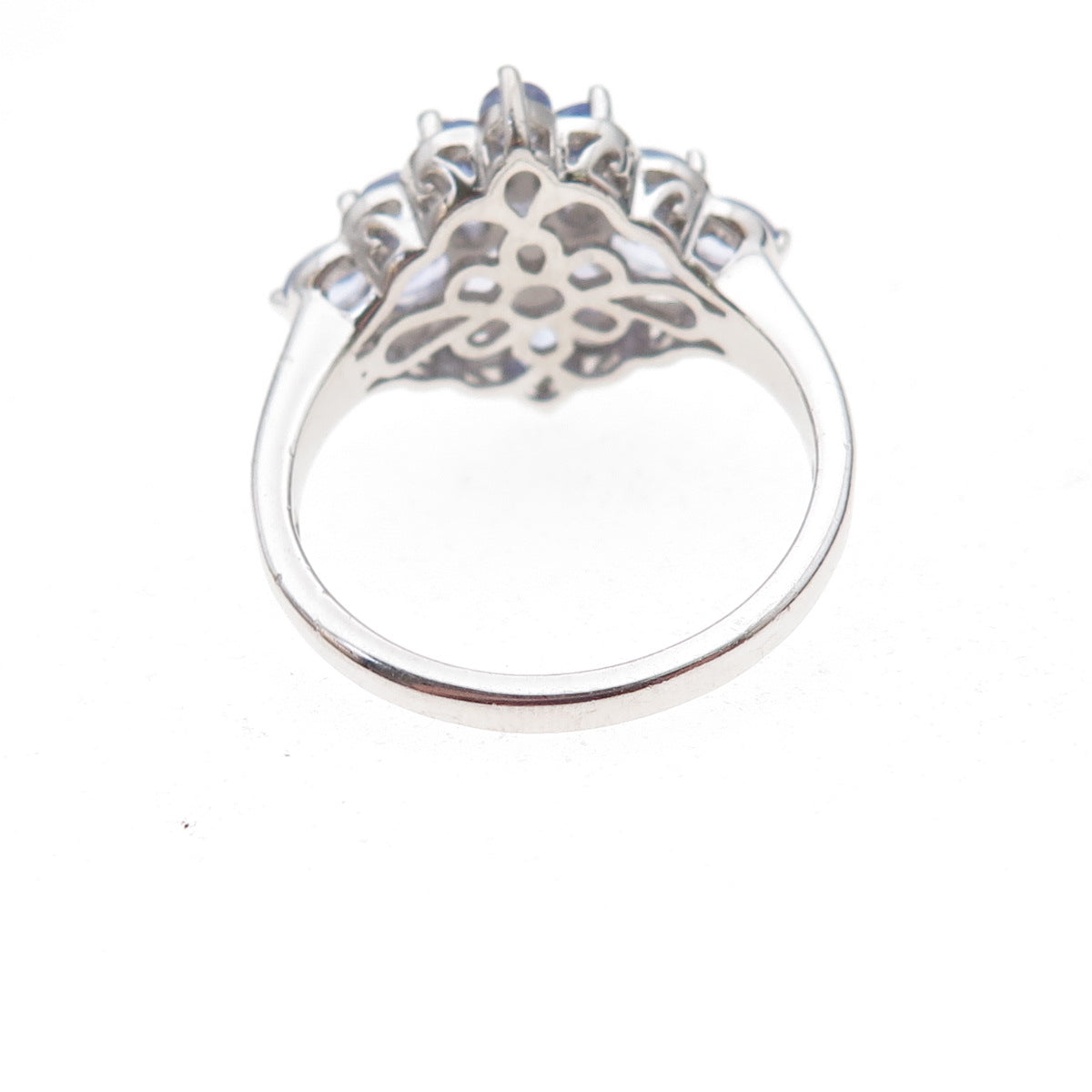 Chuck Clemency 925 Sterling Silver Real Multi-Cut Tanzanite Ring Size 8.25