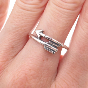 James Avery 925 Sterling Silver Vintage Arrow Oxidized Ring Size 8