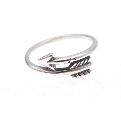 James Avery 925 Sterling Silver Vintage Arrow Oxidized Ring Size 8