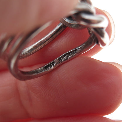 Gioia Clavenzani & Ivano Ghinelli Sterling Silver Vintage Love Knot Ring Size 6