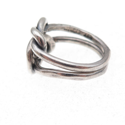 Gioia Clavenzani & Ivano Ghinelli Sterling Silver Vintage Love Knot Ring Size 6