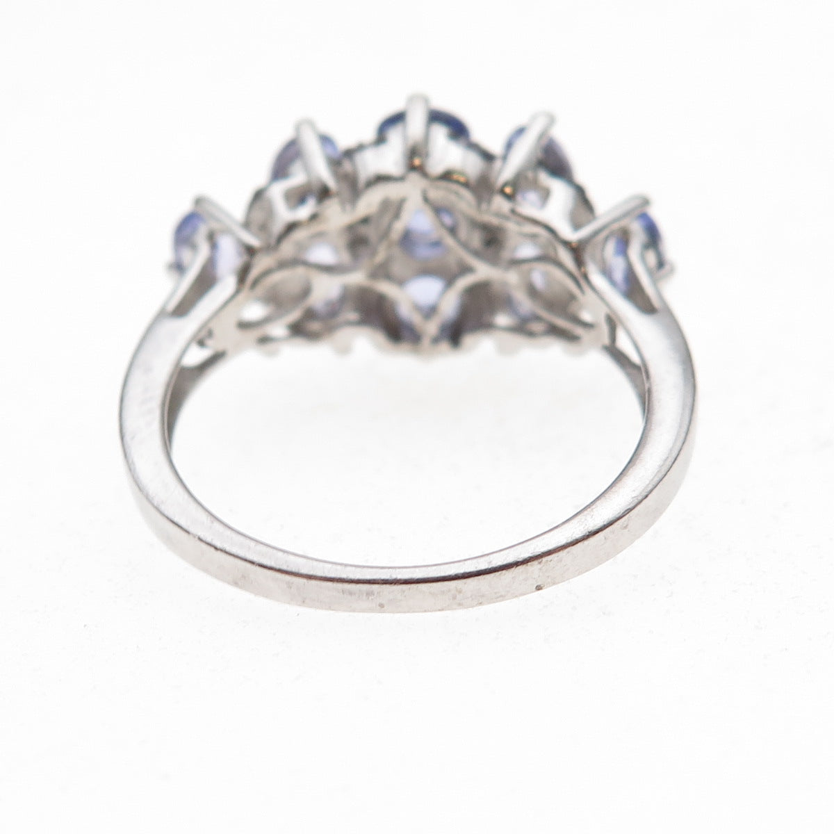 Chuck Clemency 925 Sterling Silver Real Blue Diamond & Tanzanite Ring Size 8
