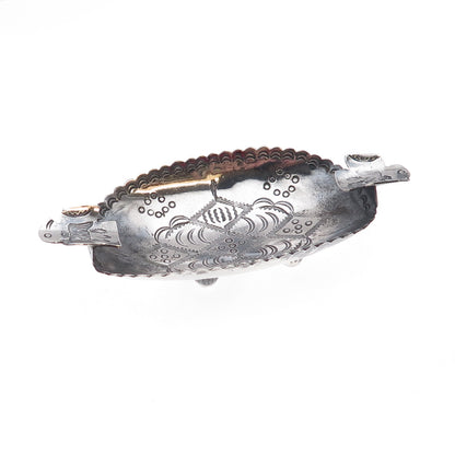 Old Pawn 925 Sterling Silver Vintage Southwestern Thunderbird Cigarette Ashtray
