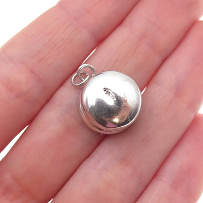 925 Sterling Silver Antique Art Deco Chamber Pot Oxidized 3D Charm Pendant