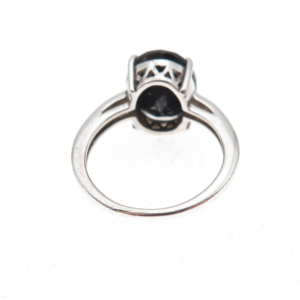 Chuck Clemency 925 Sterling Silver Vintage Real Black Spinel Ring Size 7