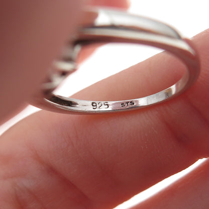 Chuck Clemency 925 Sterling Silver Vintage Real Black Spinel Ring Size 7