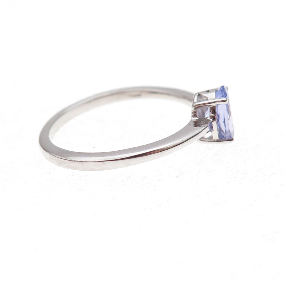925 Sterling Silver Real Oval-Cut Tanzanite Ring Size 8