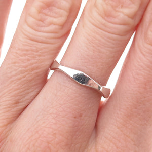 925 Sterling Silver Vintage Modernist Stackable Band Ring Size 7