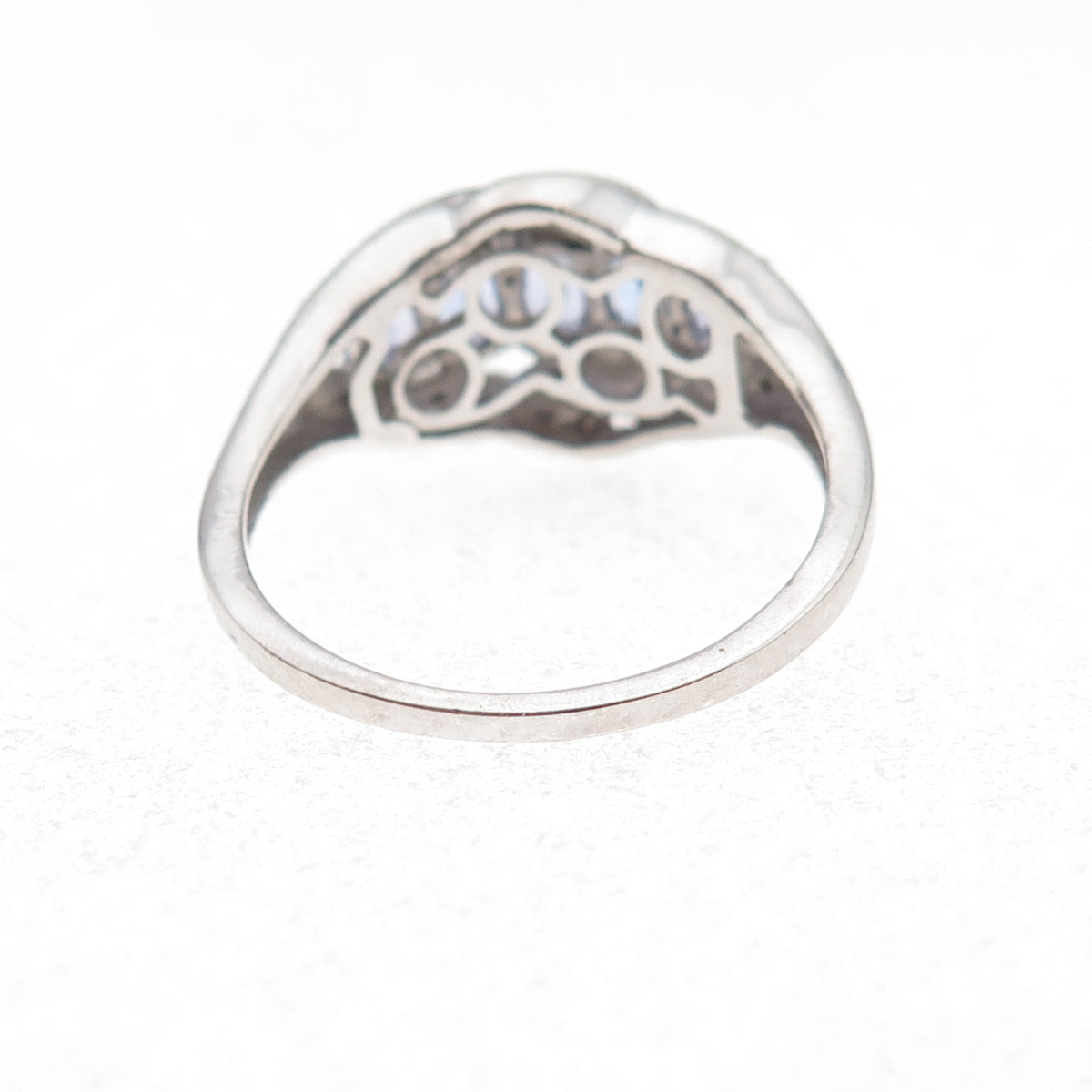 Chuck Clemency 925 Sterling Silver Real Oval-Cut Tanzanite Ring Size 8