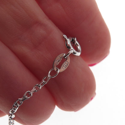 925 Sterling Silver Italy Cable Chain Necklace 16"