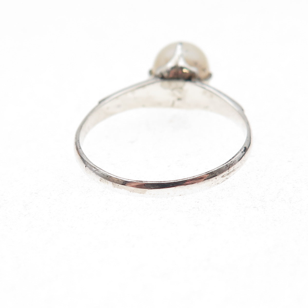 925 Sterling Silver Antique Art Deco Real Pearl Ring Size 6.75