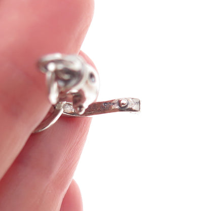 925 Sterling Silver Vintage Bracelet / Necklace Heart & Hook Lock Clasp