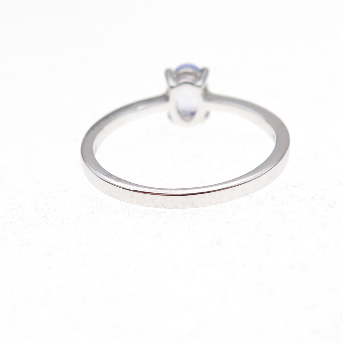 925 Sterling Silver Real Oval-Cut Tanzanite Ring Size 8