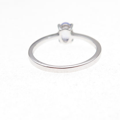 925 Sterling Silver Real Oval-Cut Tanzanite Ring Size 8